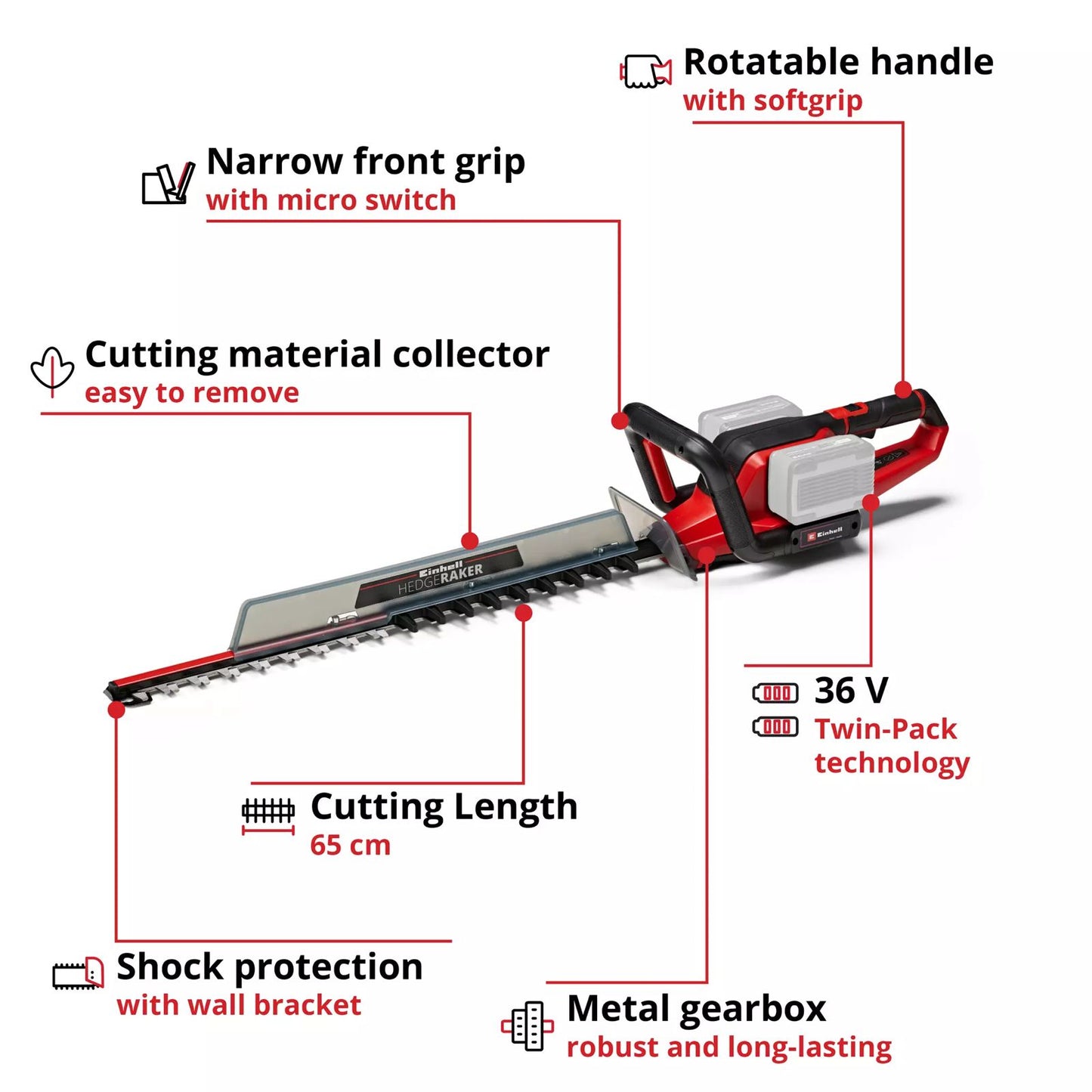 EINHELL CORDLESS HEDGE TRIMMER