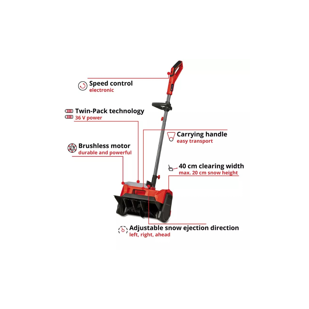 EINHELL SOLO CORDLESS SNOW THROWER